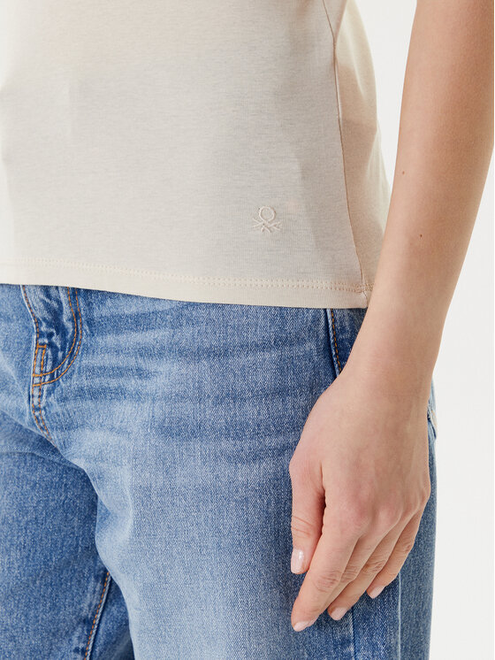 United Colors Of Benetton United Colors Of Benetton Футболка 3GA2E4230 Бежевий Regular Fit