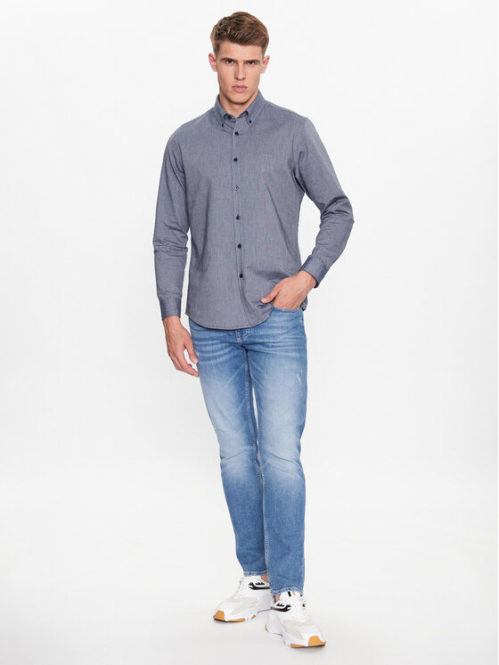 BOSS Boss Hemd 50489341 Dunkelblau Regular Fit