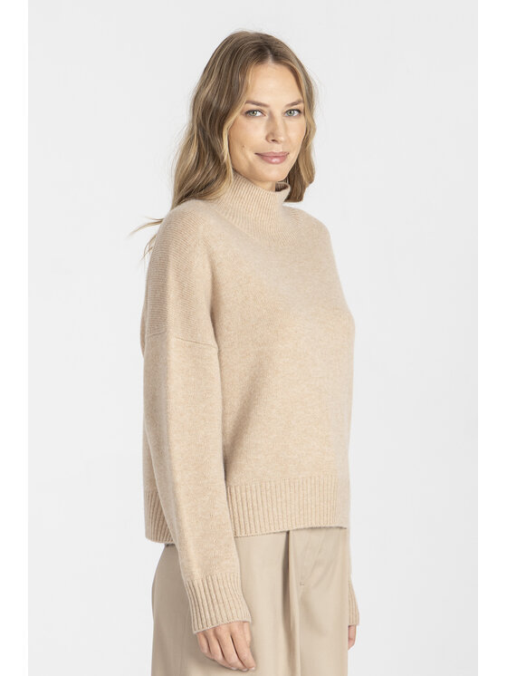 Deni Cler Milano Deni Cler Milano Sweter T-DC-S455-E5-90-13-1 Beżowy Loose Fit
