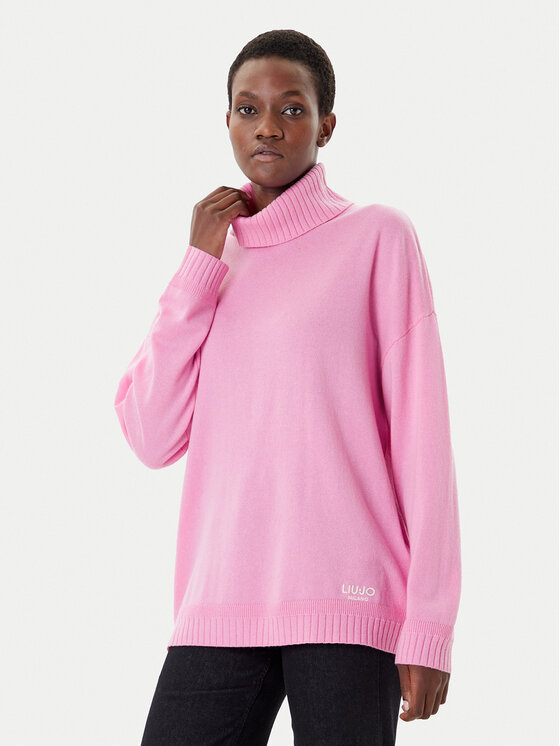 Liu Jo Sport Liu Jo Sport Rollkragenpullover TF5179 MS026 Rosa Regular Fit