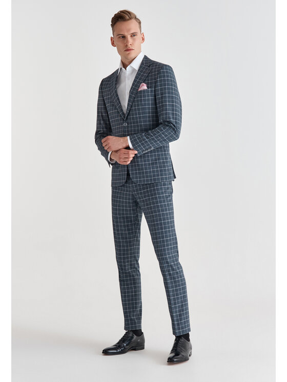 Pako Lorente Pako Lorente Spodnie garniturowe P21WF-6G-066 Szary Slim Fit