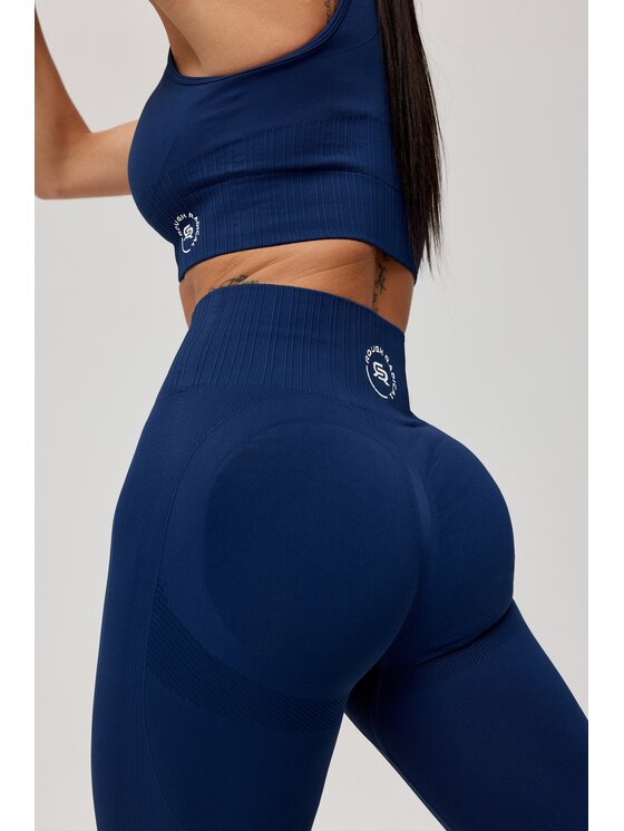 ROUGH RADICAL ROUGH RADICAL Legginsy SEAMLESS LINEA Granatowy Slim Fit