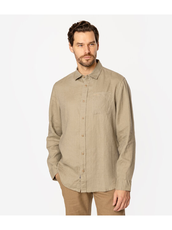 Lee Cooper Lee Cooper Koszula ROGER 2020 Khaki Regular Fit