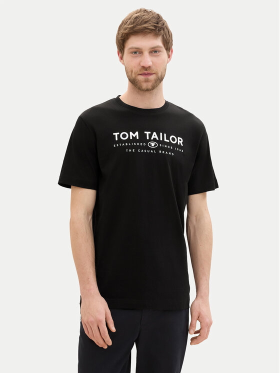 Tom Tailor Tričko 1043276 Čierna Regular Fit