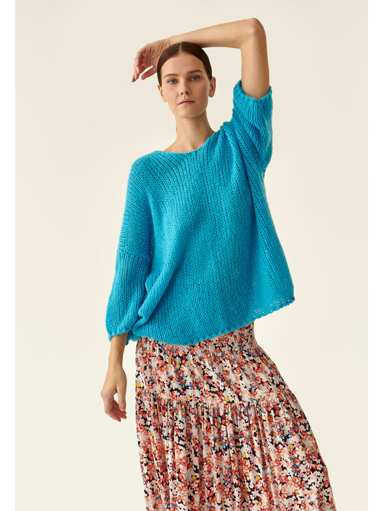 TATUUM TATUUM Sweter BAJANA Niebieski Oversize