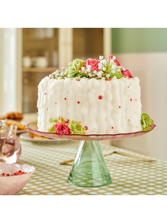 MIAhome MIAhome Patera na ciasto szklana Fleur de rose Kolorowy