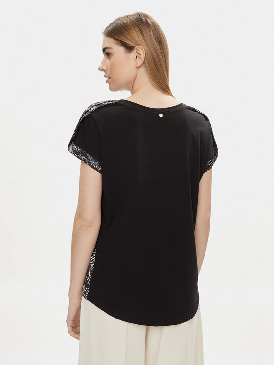 Liu Jo Liu Jo Palaidinė MA4116 J7821 Juoda Regular Fit