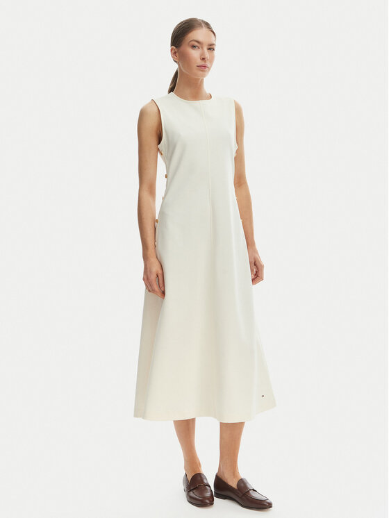 Tommy Hilfiger Rochie de zi WW0WW48774 Bej Regular Fit