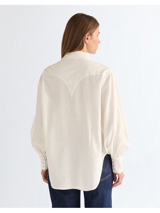 Wrangler Wrangler Koszula EXAGGERATED WESTERN Biały Relaxed Fit