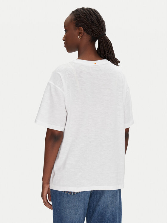 BOSS BOSS T-krekls C_Eband_4 50540433 Balts Relaxed Fit