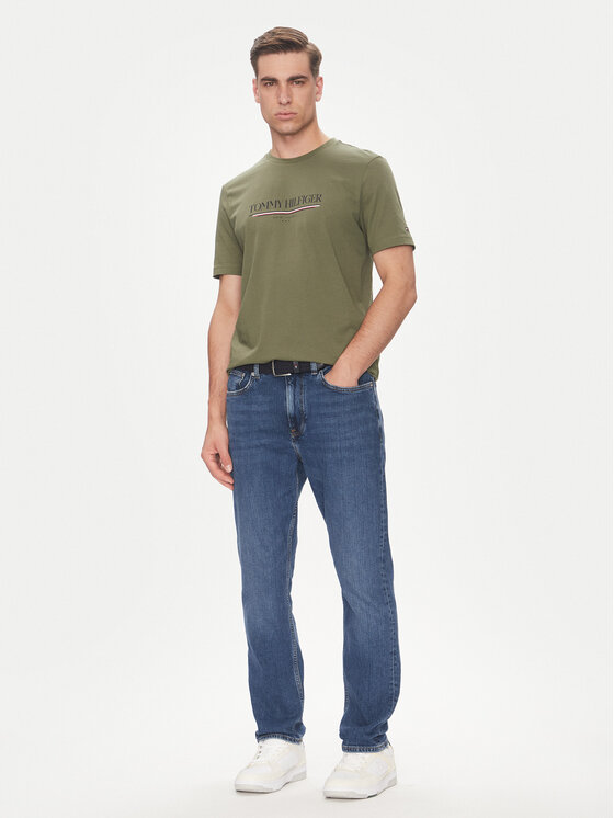 Tommy Hilfiger Tommy Hilfiger T-Shirt Brand Love MW0MW40324 Grün Regular Fit
