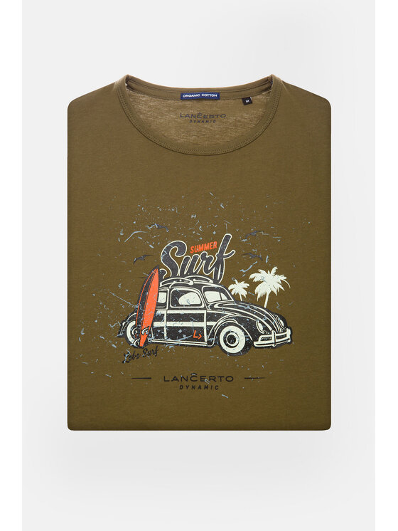 Lancerto Lancerto T-Shirt Arlo TS073221000020 Khaki Regular Fit