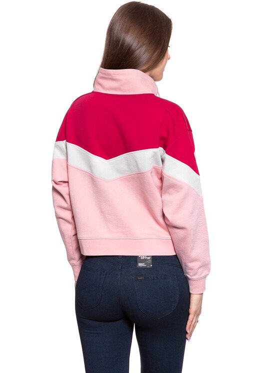 Wrangler Wrangler Felpa CUT N SEW SWEAT Rosa Regular Fit