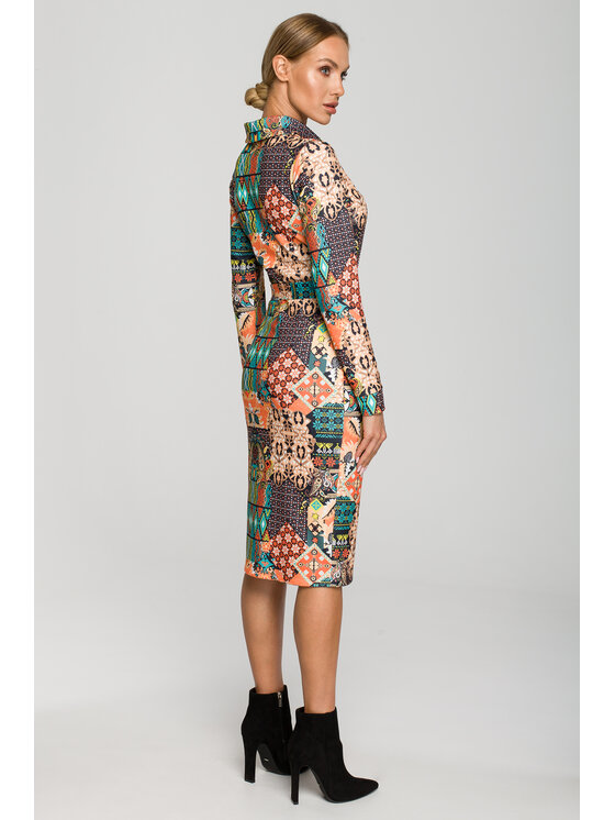 Made of Emotion Made of Emotion Vestito da giorno M706 Verde A-Line Fit