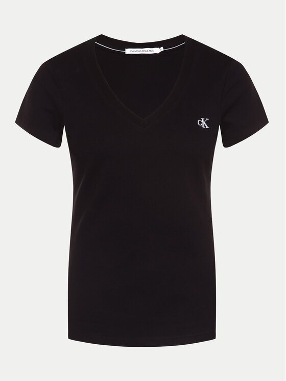 Calvin Klein Jeans Calvin Klein Jeans Tričko Rood J20J213716 Čierna Regular Fit