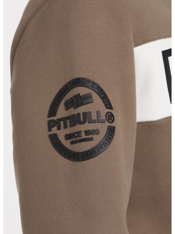 PITBULL PITBULL Bluza Bluza męska Sherwood S Brązowy Regular Fit