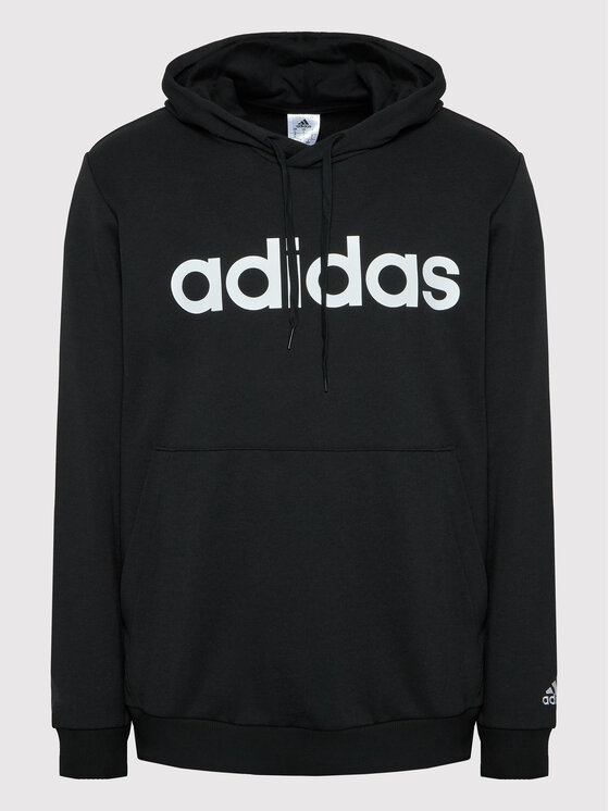 adidas adidas Mikina Essentials French Terry Linear Logo GK9064 Černá Regular Fit