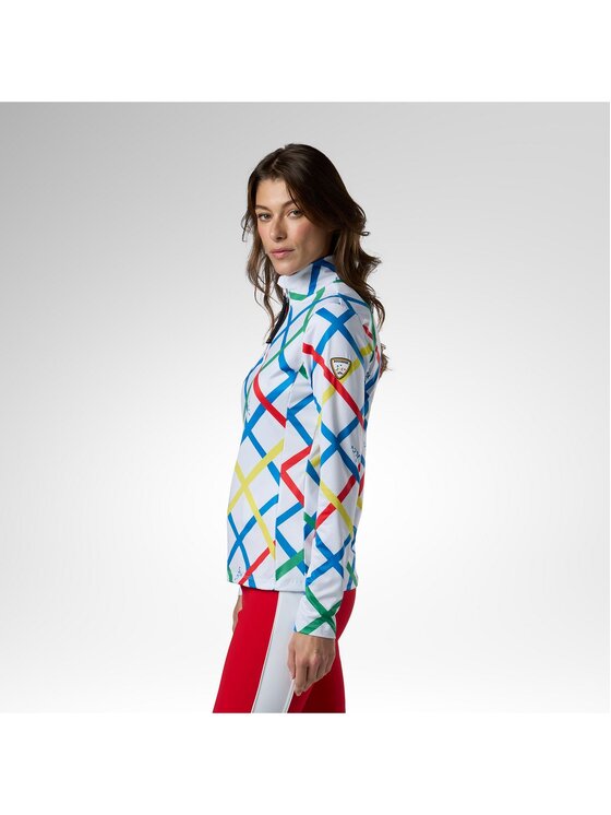 Rossignol Rossignol Bluza techniczna W Jcc Quarter Zip First Layer Kolorowy Slim Fit
