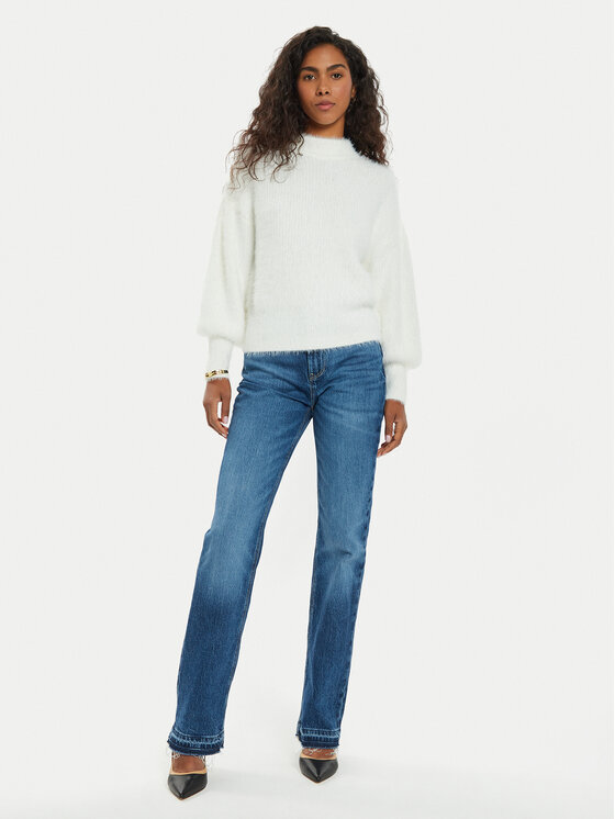 Guess Guess Džemper Keyla W4BR25 Z3BH0 Écru Regular Fit