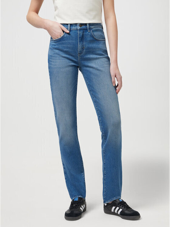 Wrangler Wrangler Spodnie materiałowe SLIM Niebieski Slim Fit