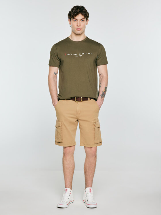 BIG STAR BIG STAR T-Shirt OLIVER Zielony Basic Fit