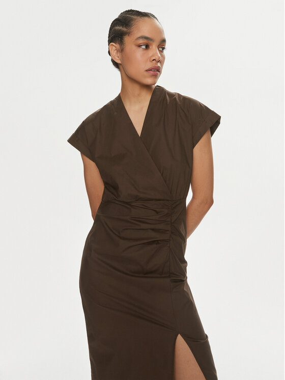 Marella Marella Sukienka letnia Recoaro 2413221242 Brązowy Regular Fit