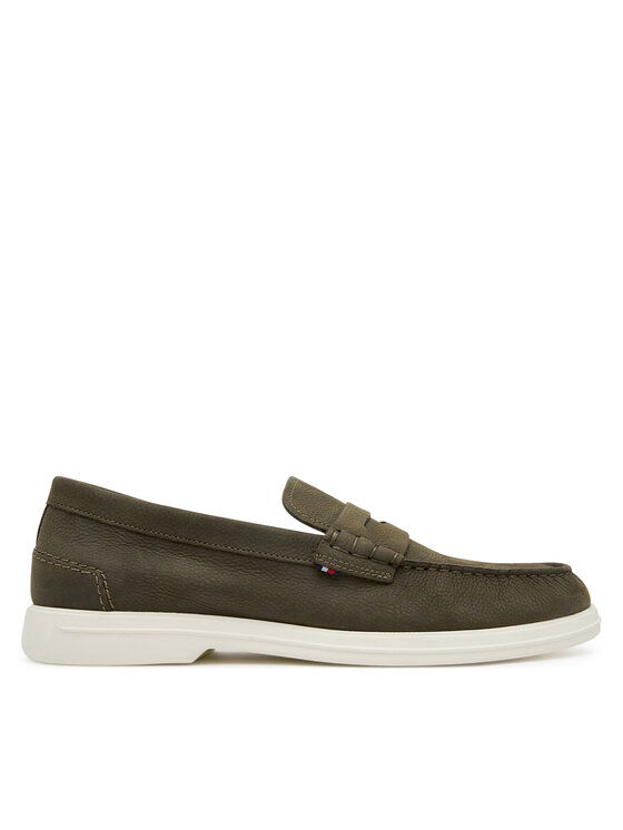 Tommy Hilfiger Mokasíny Nubuck P Loafer FM0FM05350 Kaki