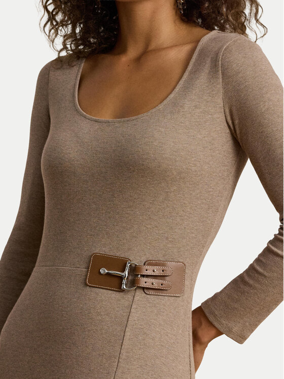 LAUREN RALPH LAUREN LAUREN RALPH LAUREN Rochie tricotată 200980038001 Bej Slim Fit