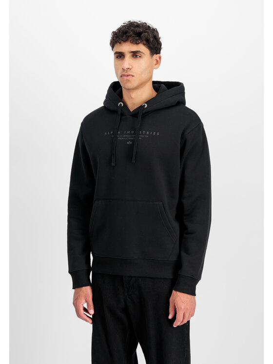 Alpha Industries Alpha Industries Bluza DTM Alpha Hoodie Czarny Regular Fit