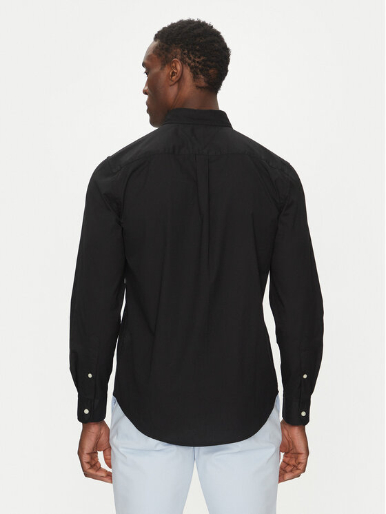 Tommy Hilfiger Tommy Hilfiger Hemd Core Flex MW0MW39988 Schwarz Regular Fit