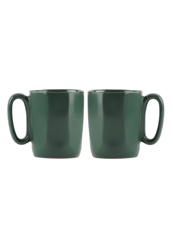 Vialli Design Vialli Design Komplet kubków 2 KUBKI CERAM.Z USZKIEM 80ML FUORI ZIELONE 29972 Zielony