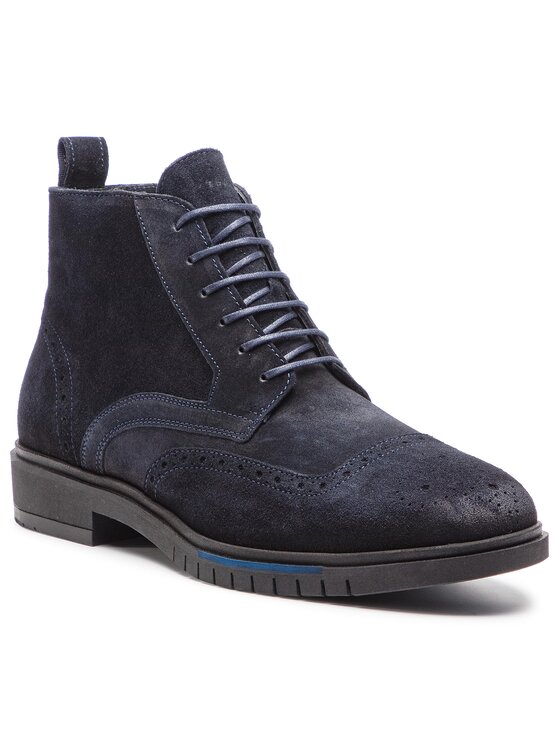 Tommy Hilfiger Trzewiki Flexible Dressy Brogue Boot FM0FM01993 Granatowy Modivo.pl