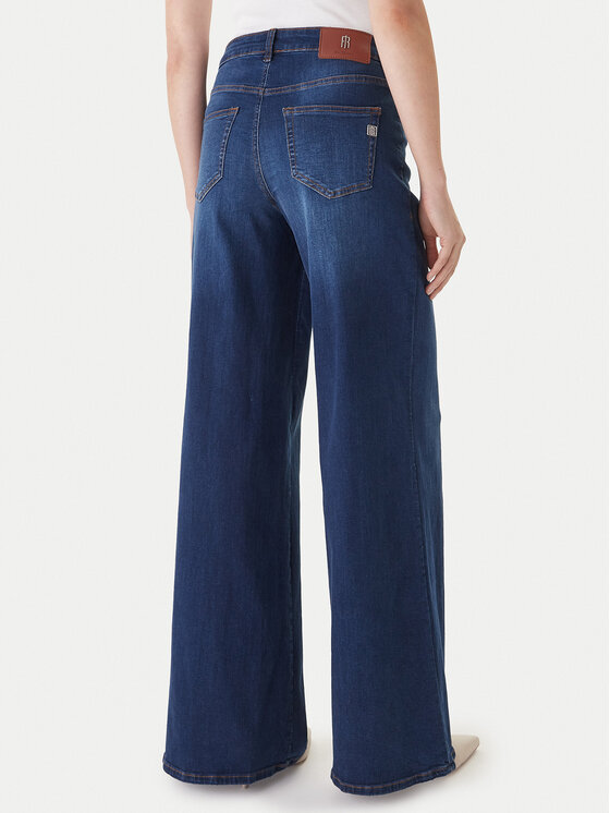 Fracomina Fracomina Jeansy FP25WV3015D46002 Tmavomodrá Wide Leg