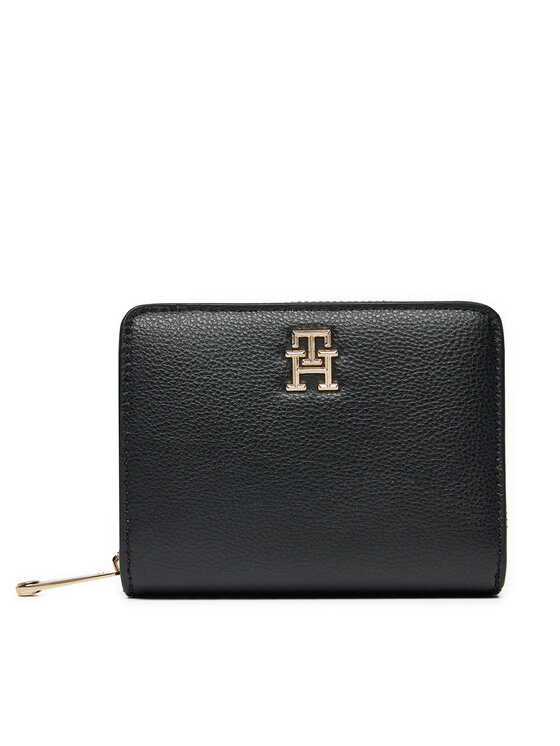 Tommy Hilfiger Tommy Hilfiger Portafoglio Th Soft Logotape Med Za AW0AW16917 Nero