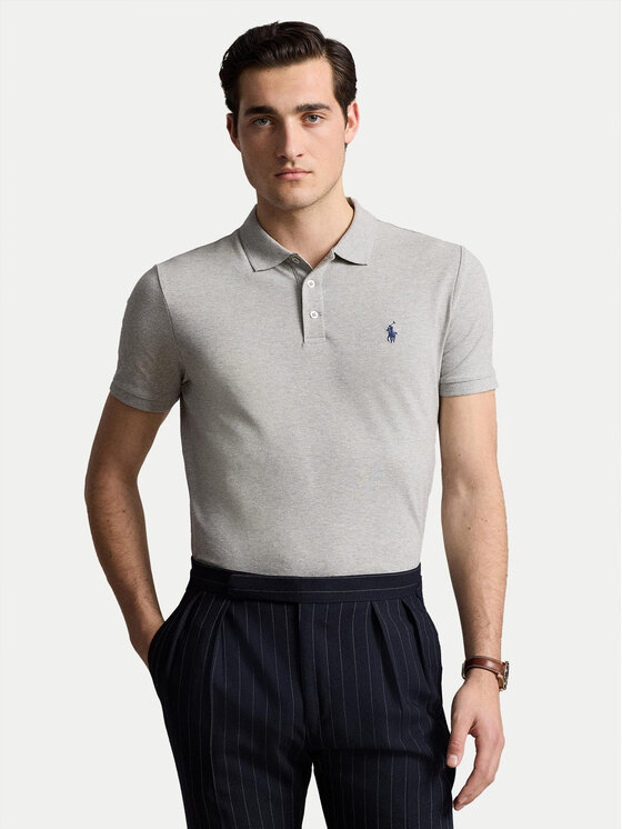 Polo Ralph Lauren Polo Ralph Lauren Polokošeľa 710941439004 Sivá Custom Slim Fit