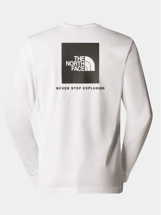 The North Face The North Face Longsleeve Redbox NF0A87NN Biały Regular Fit