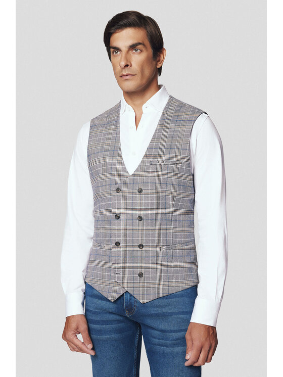 Lancerto Lancerto Kamizelka Pistoia KA131224000015 Szary Slim Fit