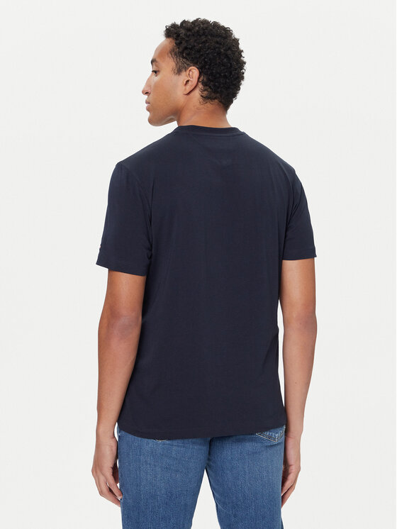Tommy Hilfiger Tommy Hilfiger Tricou Stack Graphic MW0MW40002 Bleumarin Regular Fit
