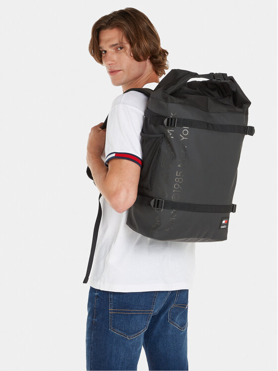 Tommy Jeans Tommy Jeans Раница Tjm Daily + Rolltop Backpack AM0AM12120 Черен