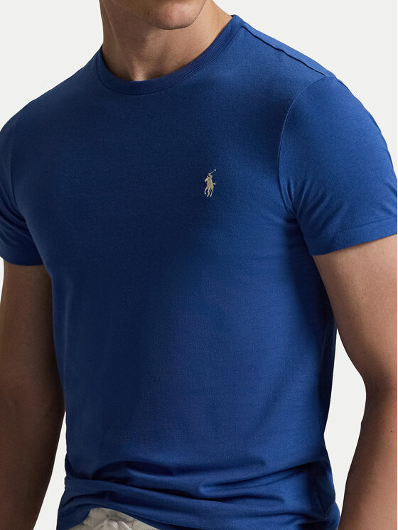 Polo Ralph Lauren Polo Ralph Lauren Tričko 710671438537 Modrá Custom Slim Fit