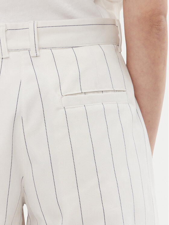 adidas adidas Bermude Pinstripe JC7684 Bijela Loose Fit