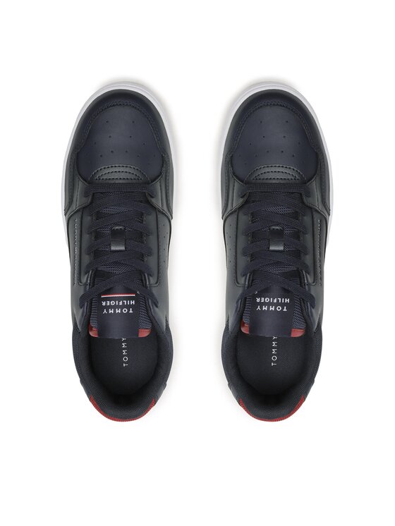 Tommy Hilfiger Tommy Hilfiger Sneakersy Basket Core Leather FM0FM04693 Granatowy
