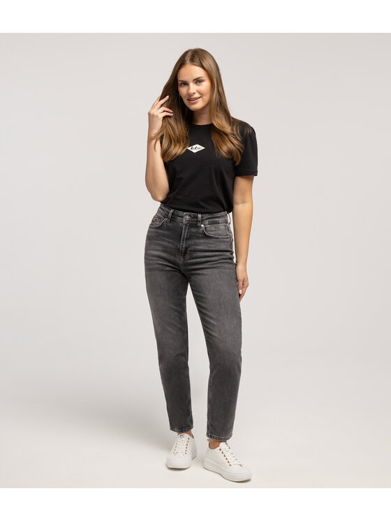 Lee Cooper Lee Cooper Jeansy MATEA 9840 Szary Mom Fit