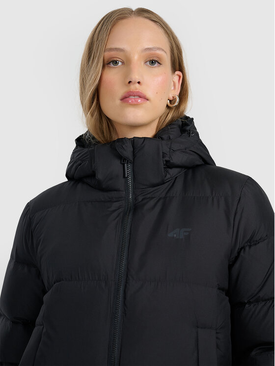 4F 4F Kurtka puchowa NATURAL (DOWN) WARMTH Czarny Regular Fit