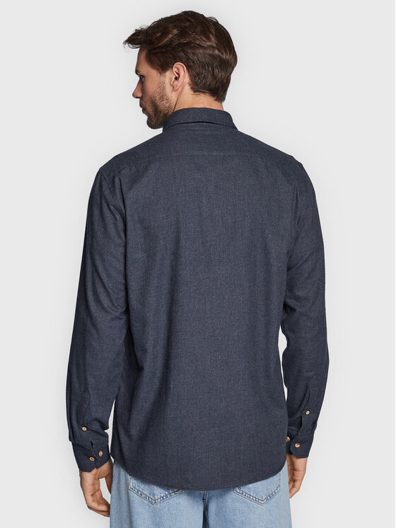 Solid Solid Camicia Pete 21107465 Blu scuro Regular Fit