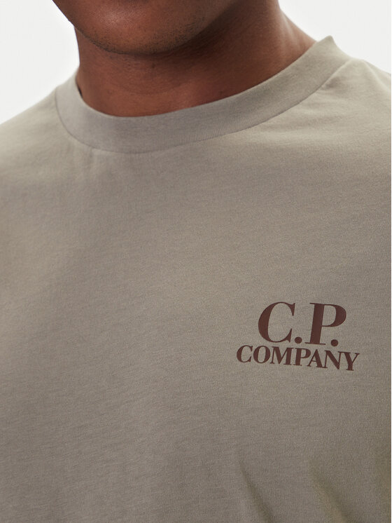 C.P. Company C.P. Company Tričko 19CMTS103A005100W Kaki Regular Fit