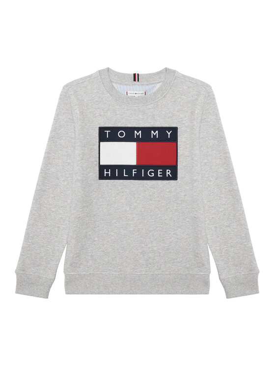 Tommy Hilfiger Tommy Hilfiger Džemperis ar kapuci KS0KS00709 Pelēks Regular Fit