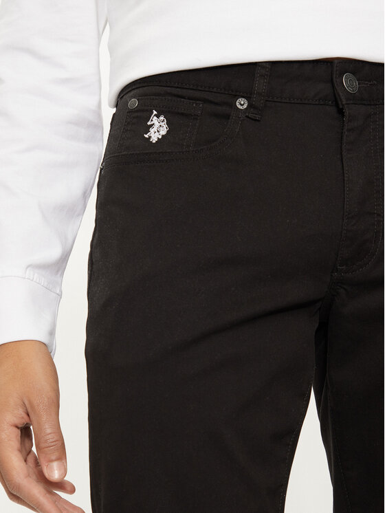 U.S. Polo Assn. U.S. Polo Assn. Hlače MUP3385 Crna Slim Fit