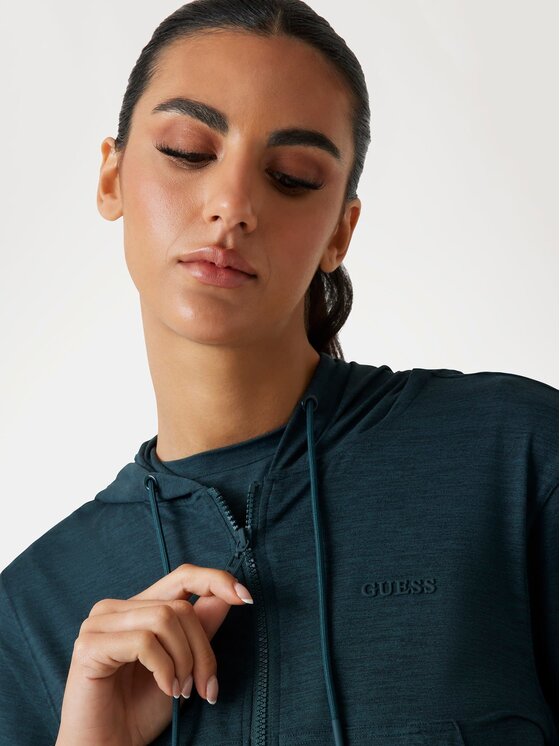 Guess Guess Bluza 177297 Zielony Classic Fit
