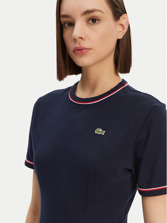 Lacoste Lacoste Haljina za svaki dan EF9988 Tamnoplava Slim Fit